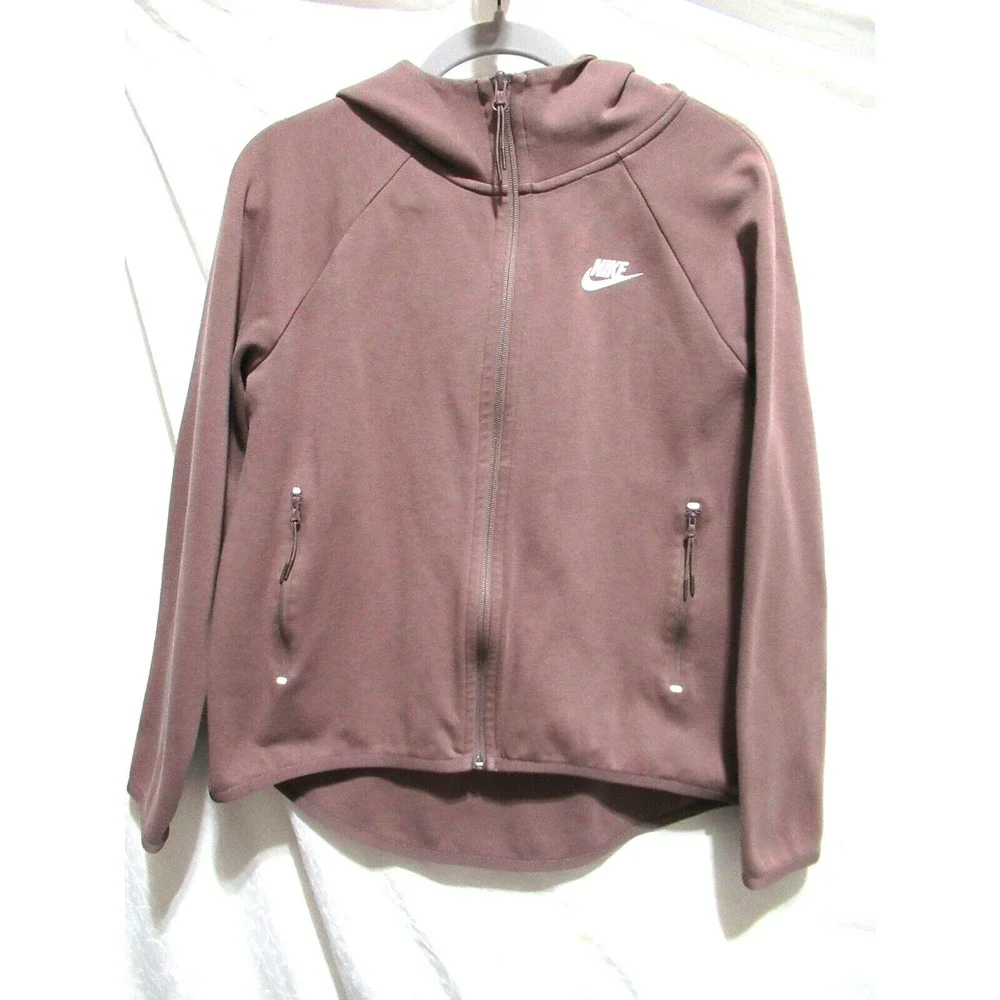 Nike Brand Women's Size Small Brown Full Zip Hi-Low Hoodie